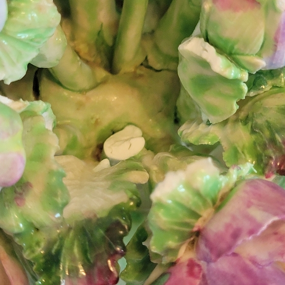 Vintage Crown Staffordshire Bone China Colorful Floral Bouquet ~ Pretty w/ FLAWS - Picture 6 of 16